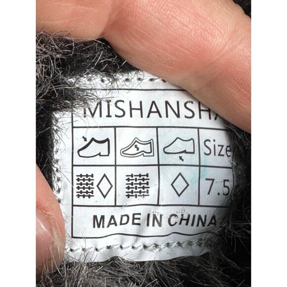 Women's Winter Boots Size 7.5 Mishansha Faux Fur Lace Up Waterproof - Picture 5 of 7